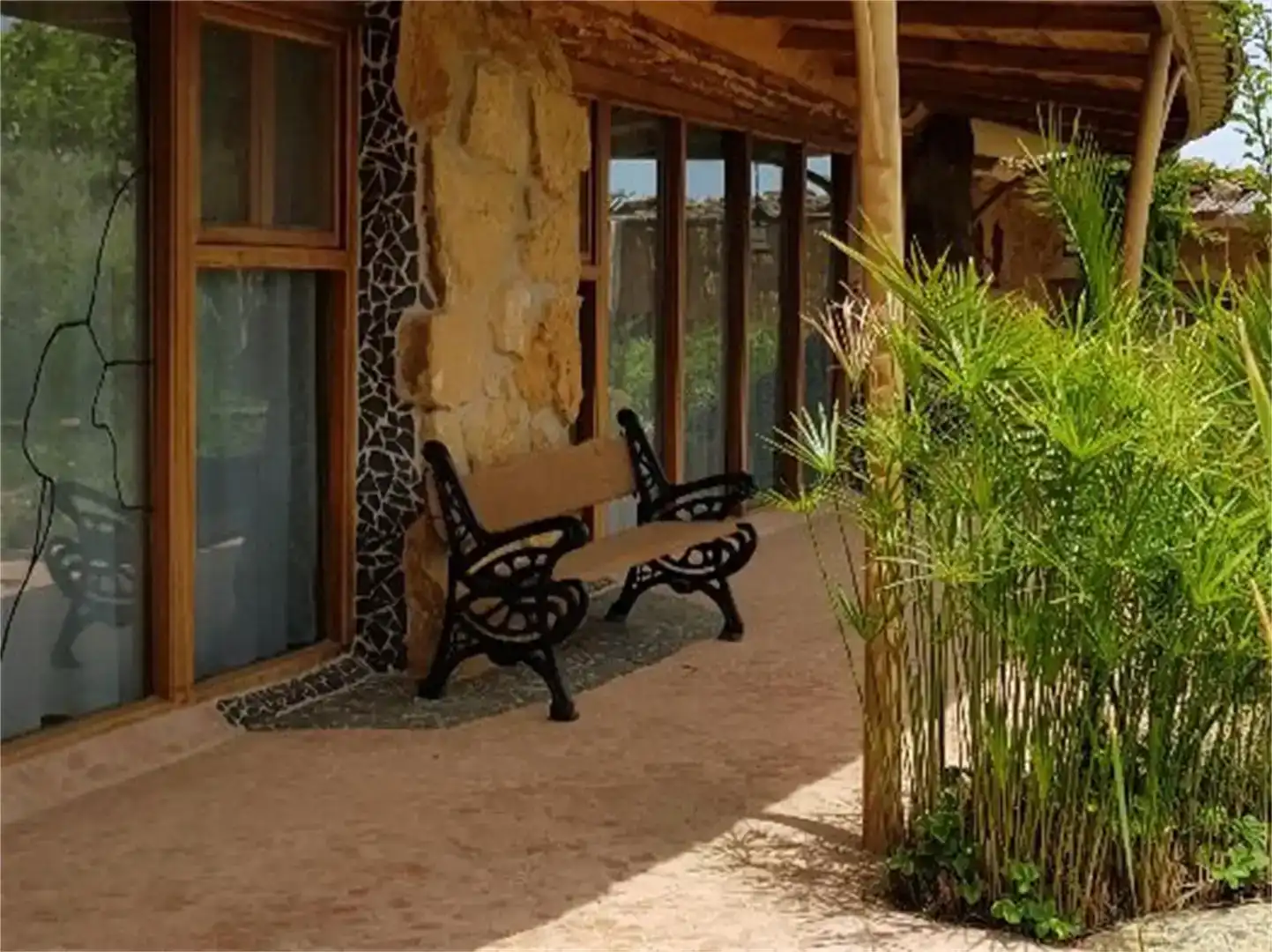 Terrasse von Country house zur Miete in Sierra Engarcerán mit Privatgarten