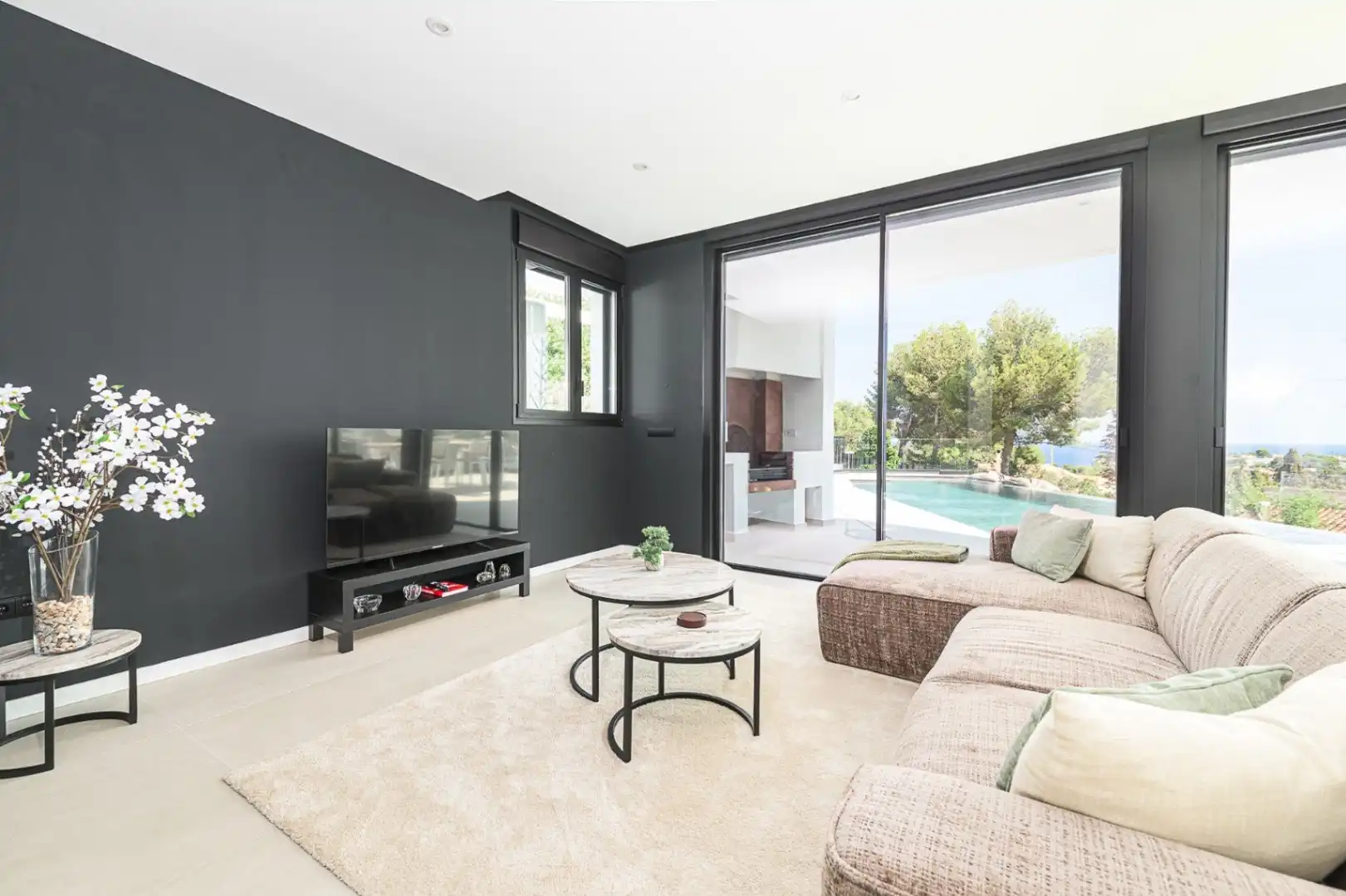 Sala de estar de Casa o chalet en venta en Benissa con Aire acondicionado, Amueblado y Alarma