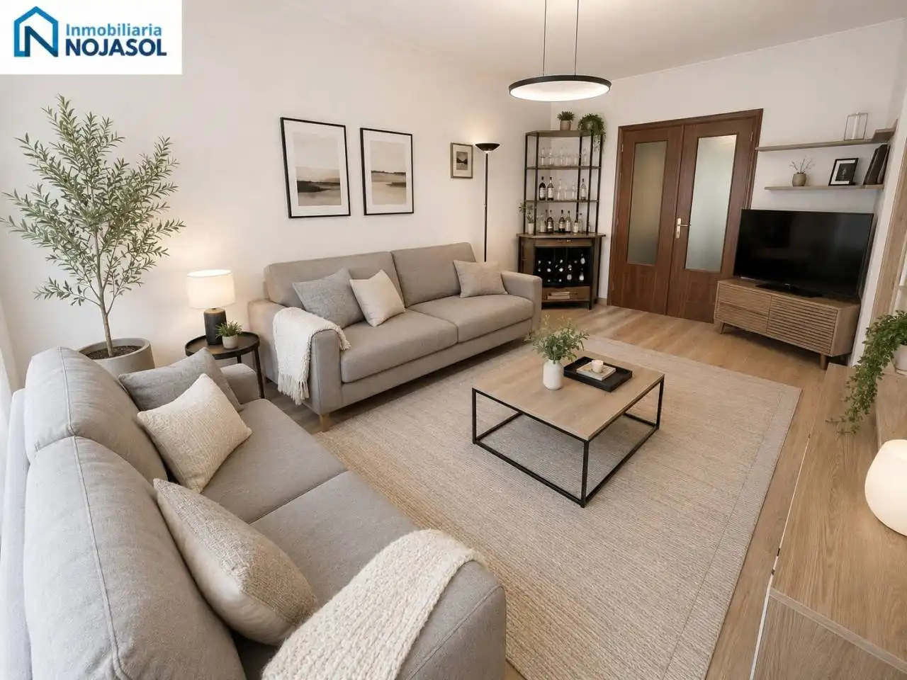 Sala de estar de Piso en venta en Hazas de Cesto con Parquet, Terraza y Amueblado