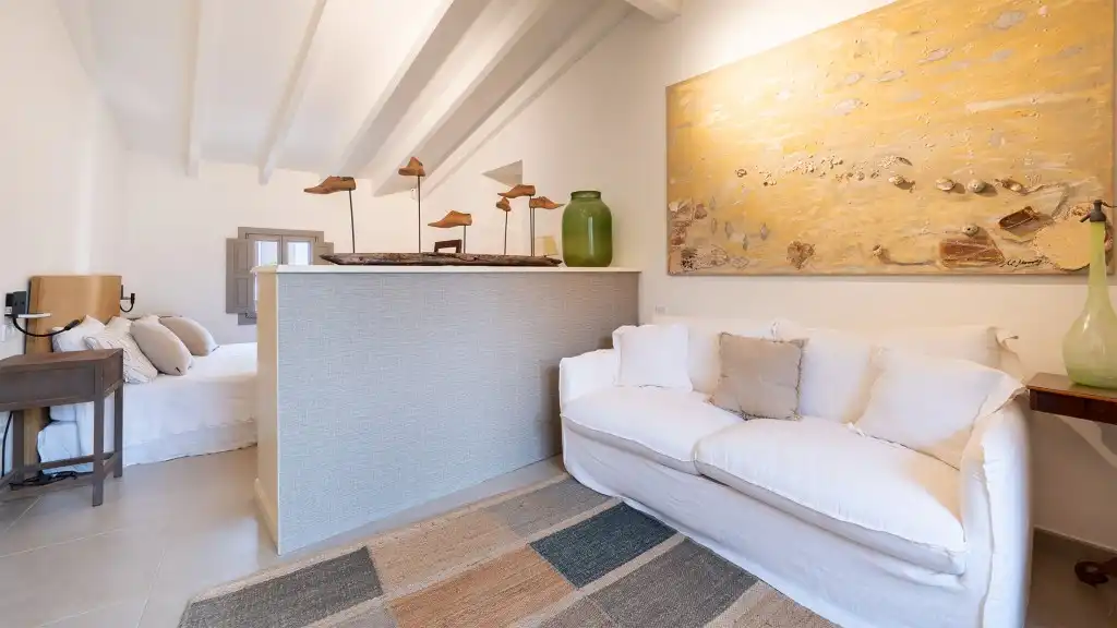 Sala d'estar de Finca rústica en venda en Consell amb Aire condicionat, Jardí privat i Terrassa