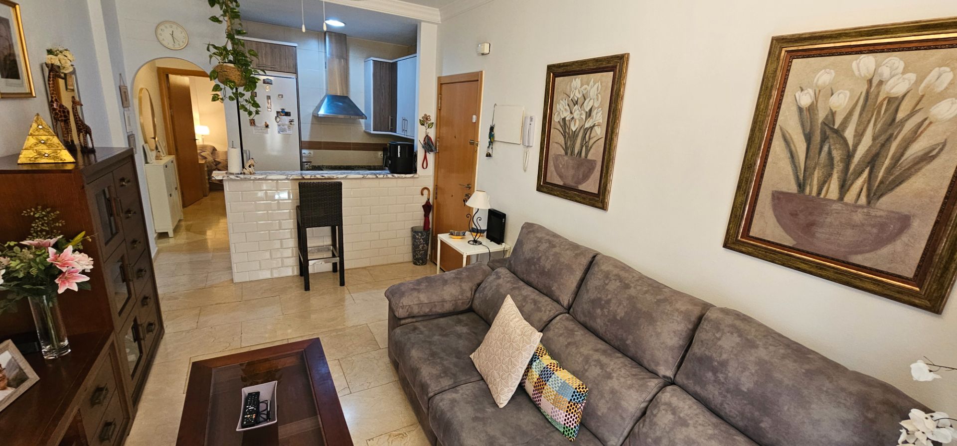 Sala de estar de Apartamento en venta en Mijas con Lavadora