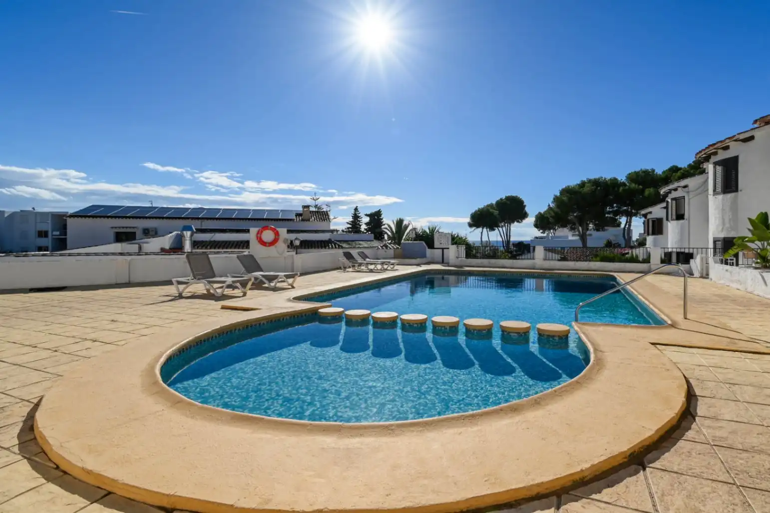 Piscina de Finca rústica de alquiler en Moraira con Aire acondicionado, Calefacción y Terraza