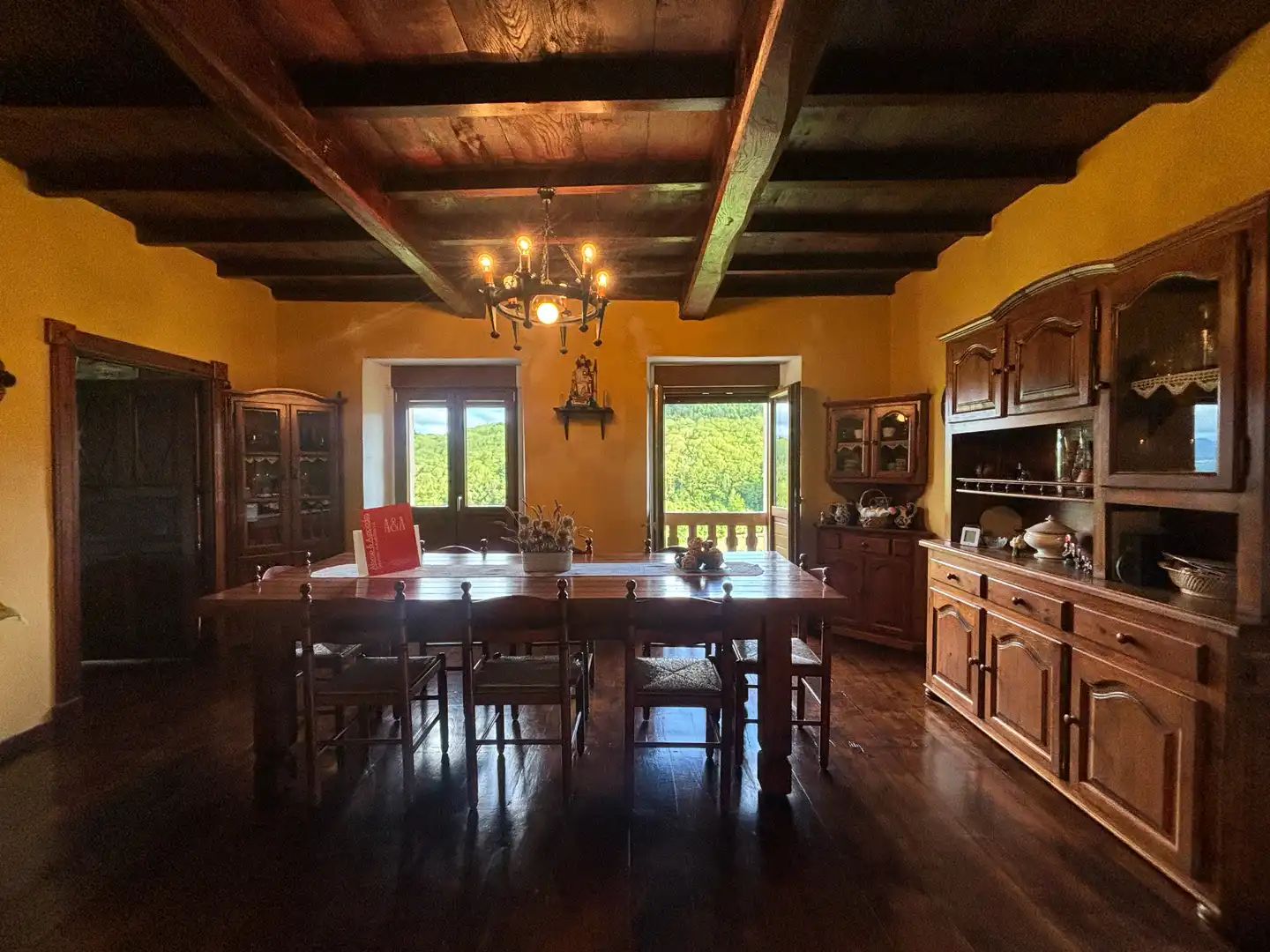 Comedor de Finca rústica en venta en Tineo con Jardín privado, Parquet y Terraza