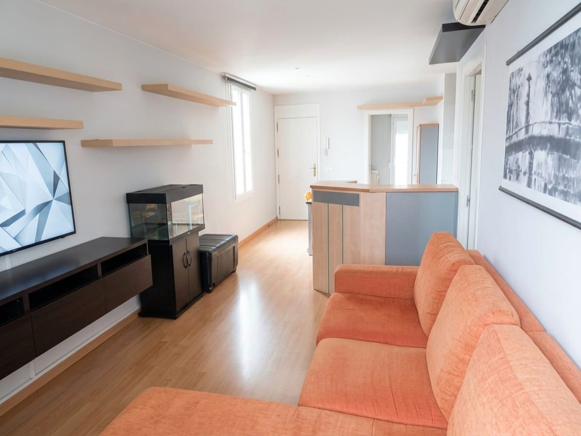 Sala de estar de Piso en venta en  Barcelona Capital con Aire acondicionado, Calefacción y Balcón