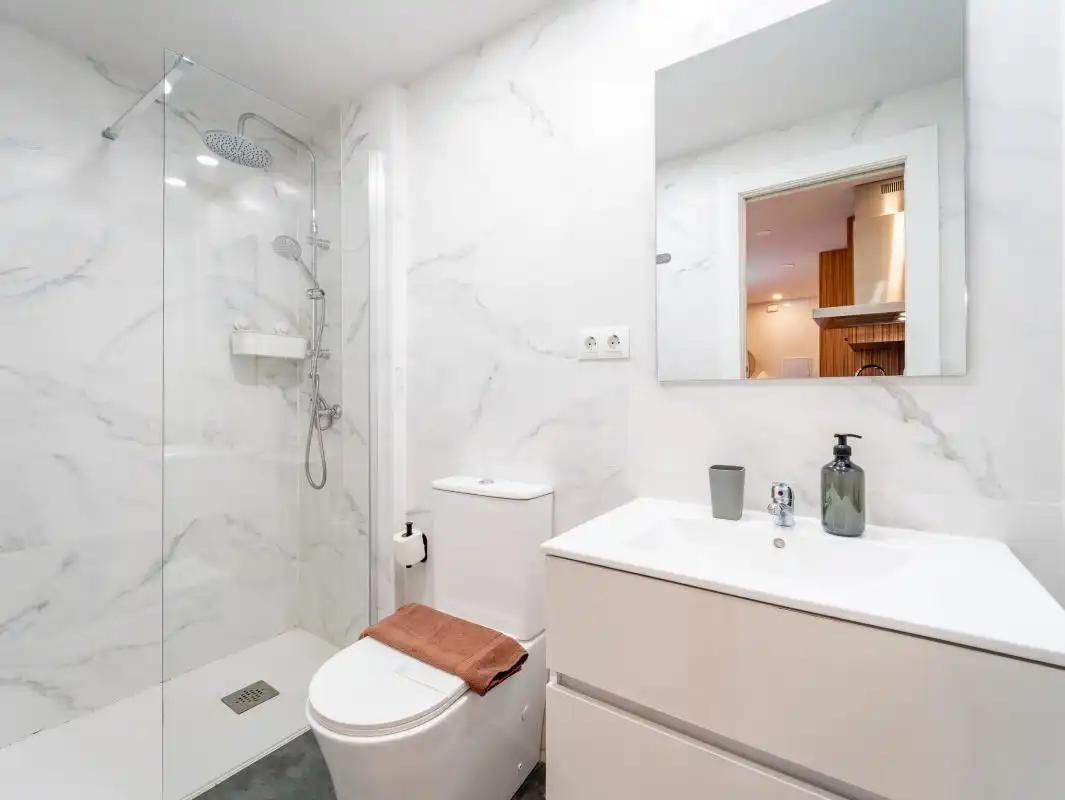 Baño de Planta baja en venta en Málaga con Aire acondicionado, Calefacción y Terraza
