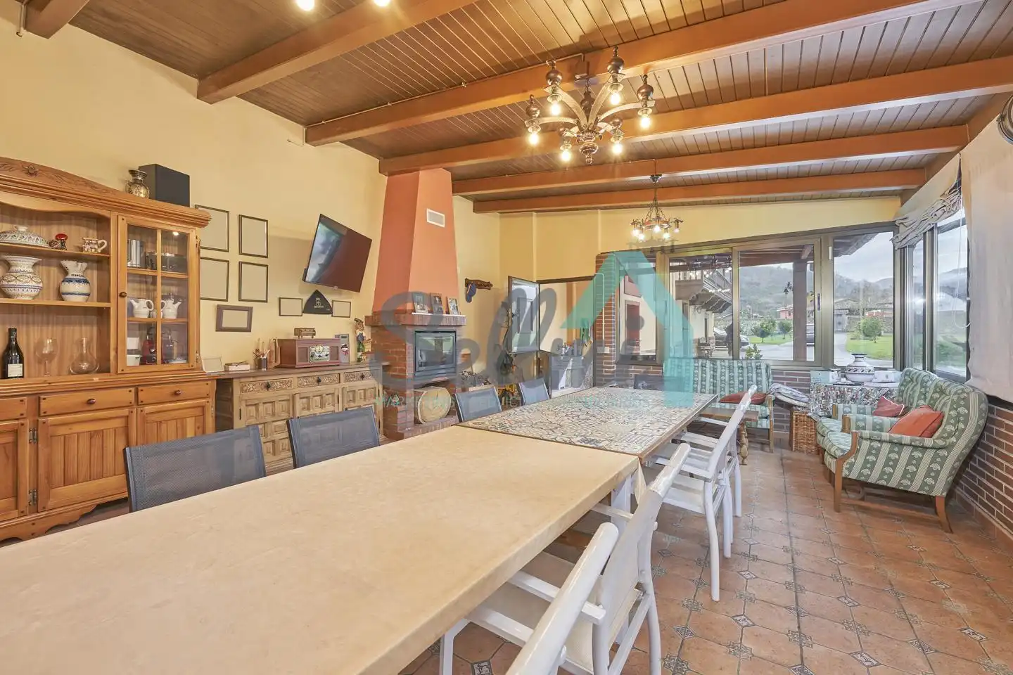 Dining room of Houses for sale in Ribera de Arriba  with Heating, Private garden and Terrace