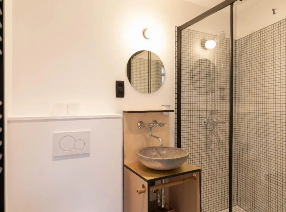 Bany de Apartament per a compartir en Madrid amb Aire condicionat, Calefacció i Moblat