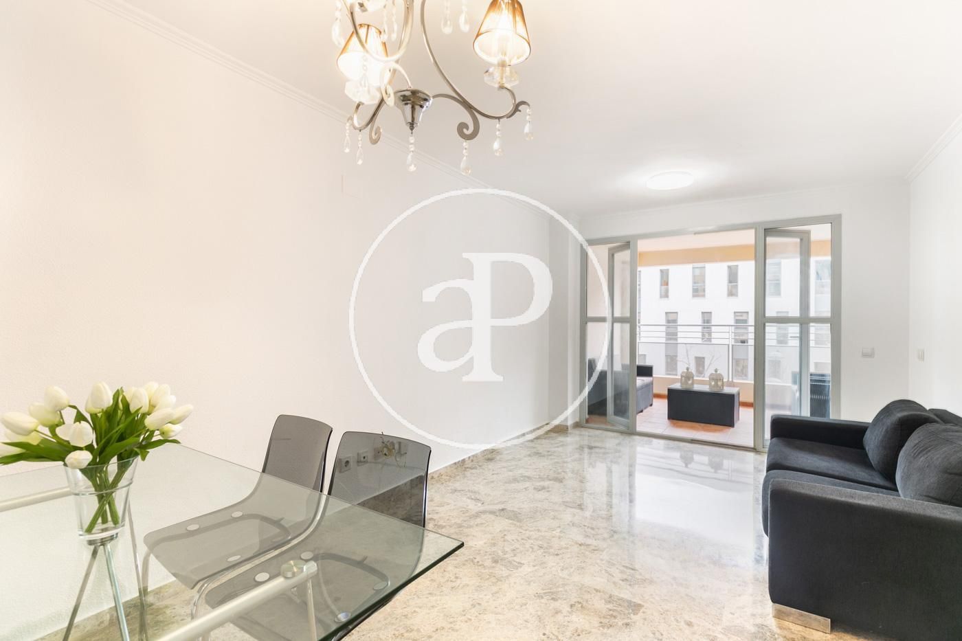 Menjador de Pis de lloguer en  Valencia Capital amb Aire condicionat, Calefacció i Terrassa