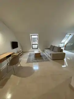 Sala d'estar de Dúplex de lloguer en Las Palmas de Gran Canaria amb Aire condicionat, Moblat i Forn