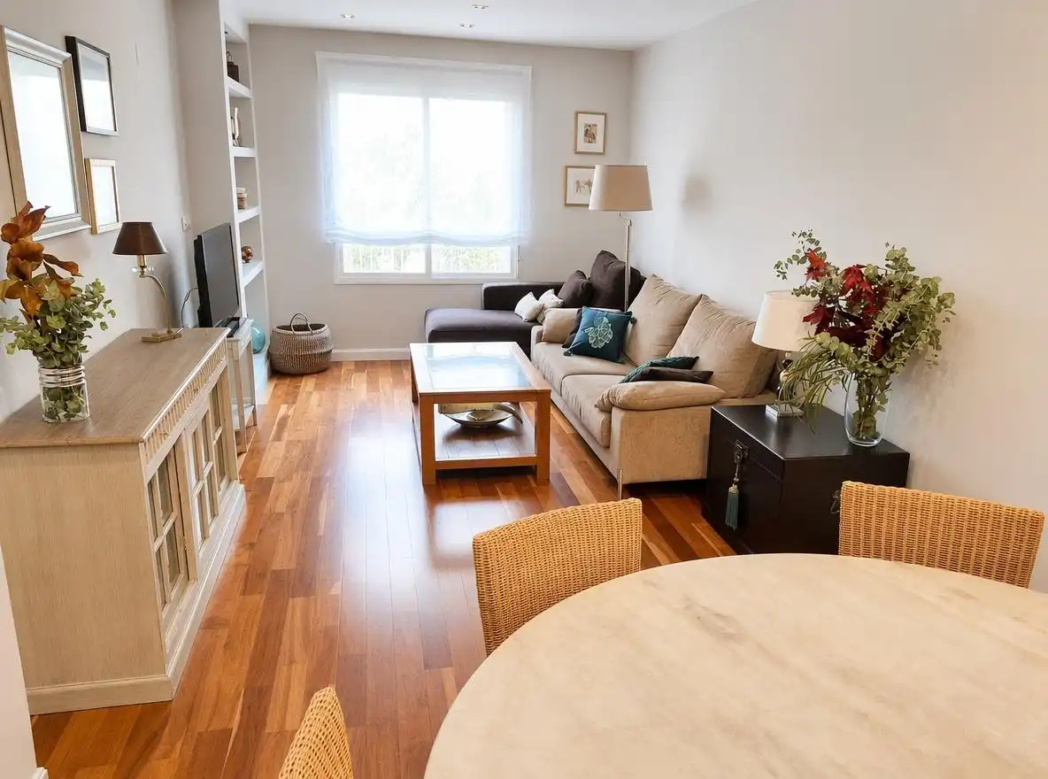 Wohnzimmer von Wohnung zur Miete in Alicante / Alacant mit Parkett und Möbliert
