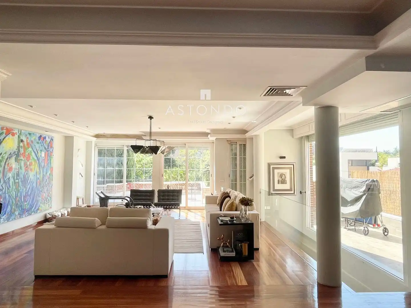 Living room of Houses for rent in Madrid  with Air Conditioner, Heating and Terrace