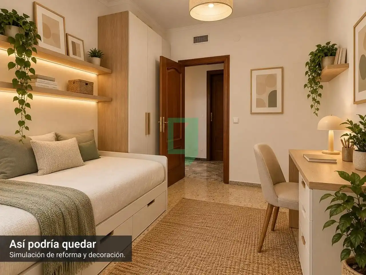 Bedroom of Flat for sale in Badalona  with Air Conditioner and Balcony