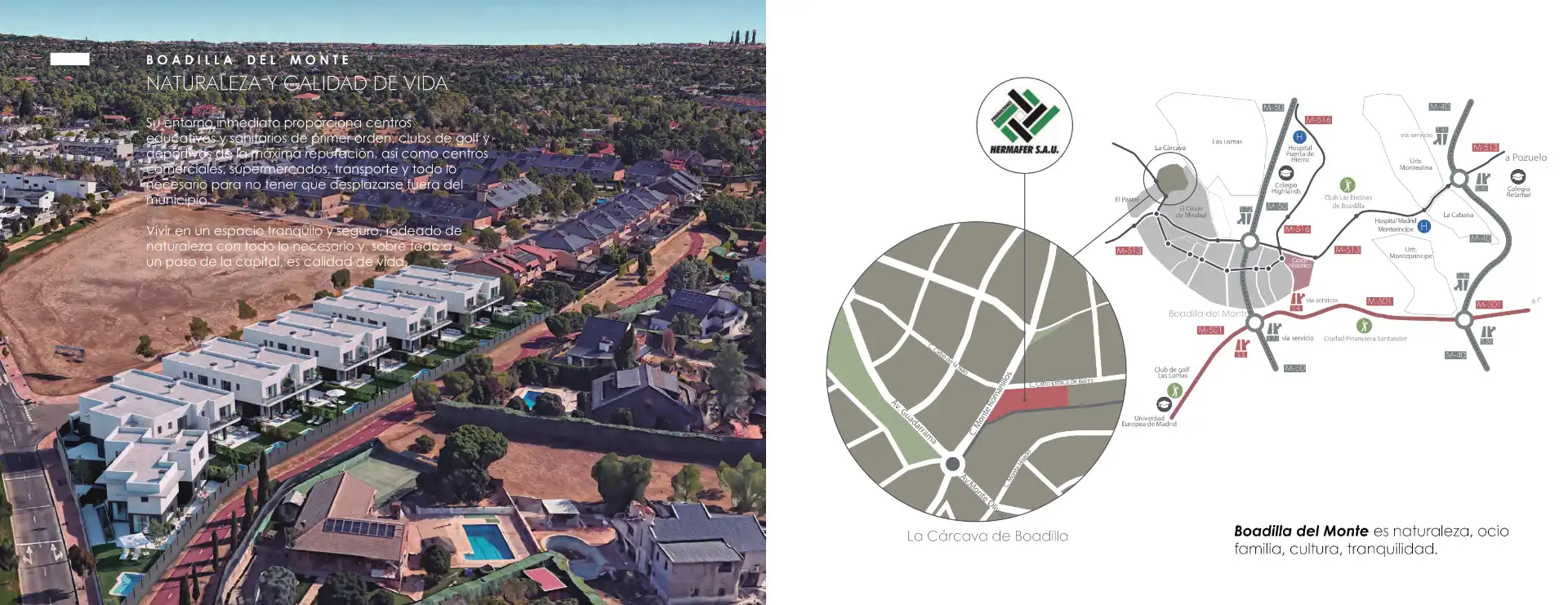 Vista exterior de Casa adosada en venta en Boadilla del Monte con Aire acondicionado, Calefacción y Jardín privado