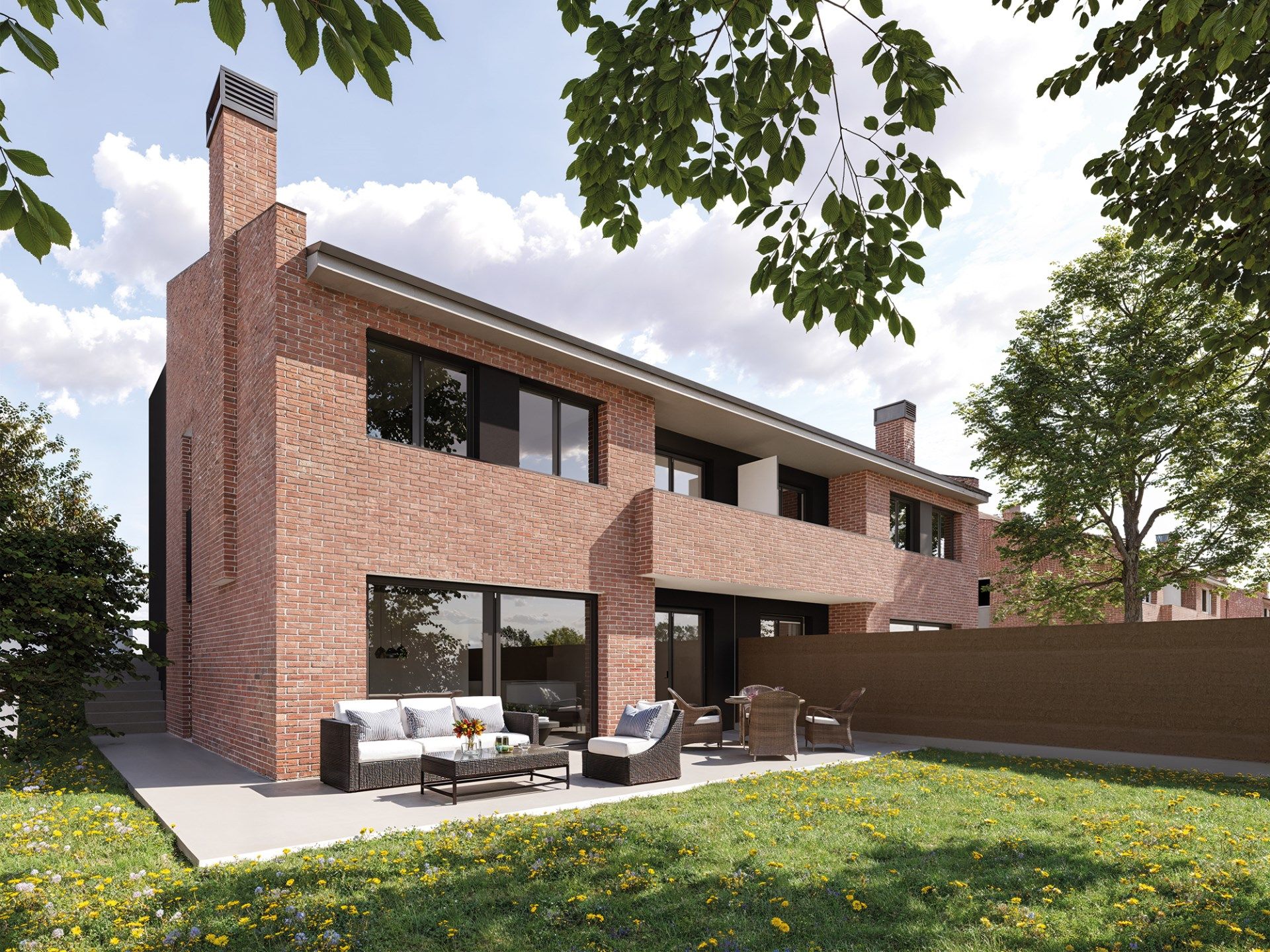 Vista exterior de Casa adosada en venda en La Roca del Vallès amb Aire condicionat, Calefacció i Terrassa