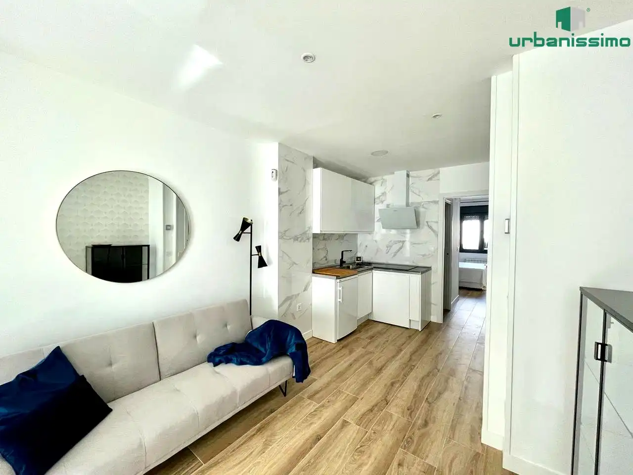 Sala de estar de Apartamento de alquiler en Madrid con Aire acondicionado, Calefacción y Terraza