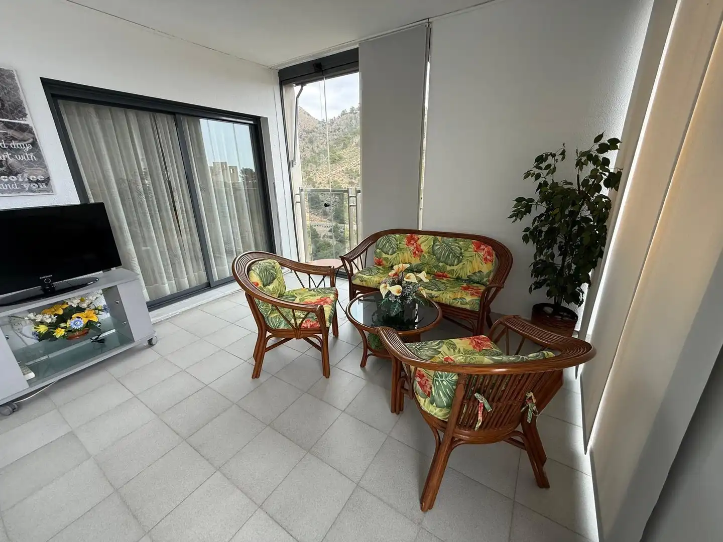 Terrace of Flat for rent in Benidorm  with Air Conditioner, Heating and Private garden