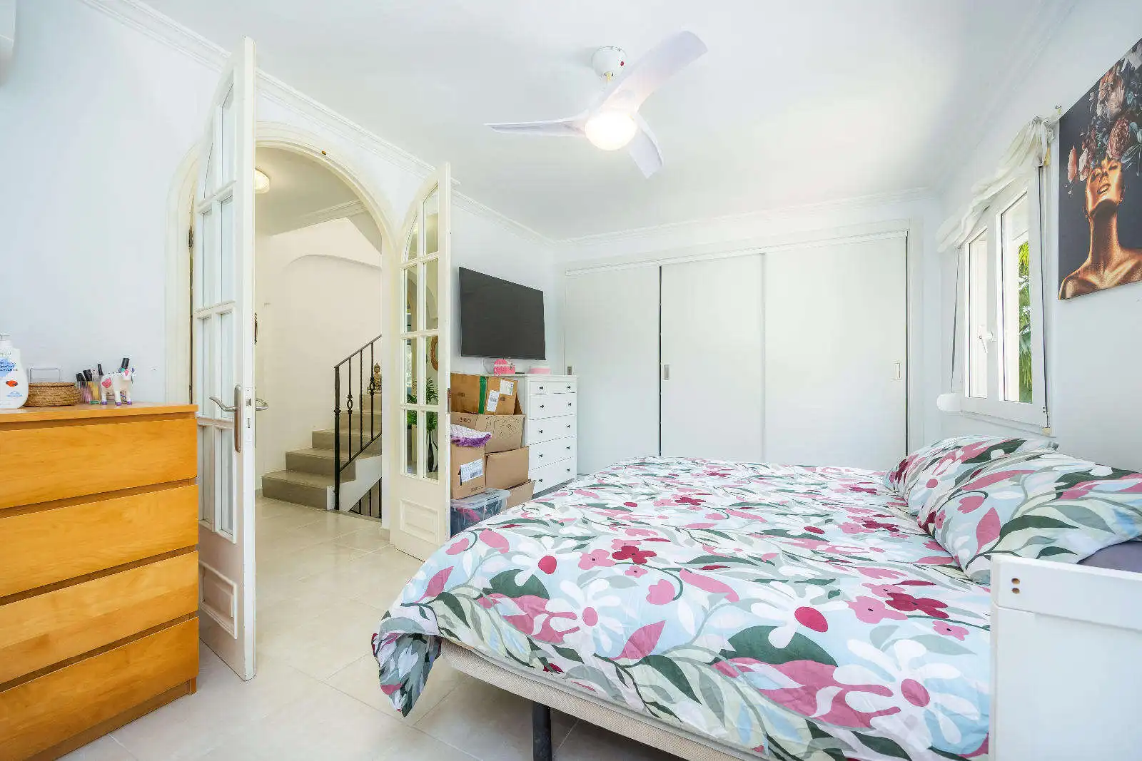 Schlafzimmer von Einfamilien-Reihenhaus zum Verkauf in Capdepera mit Klimaanlage, Terrasse und Möbliert