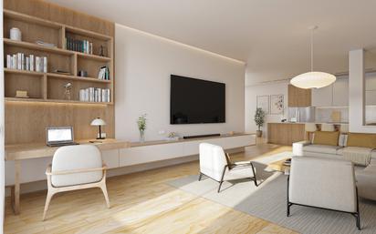 Living room of Flat for sale in Girona Capital  with Air Conditioner, Heating and Parquet flooring