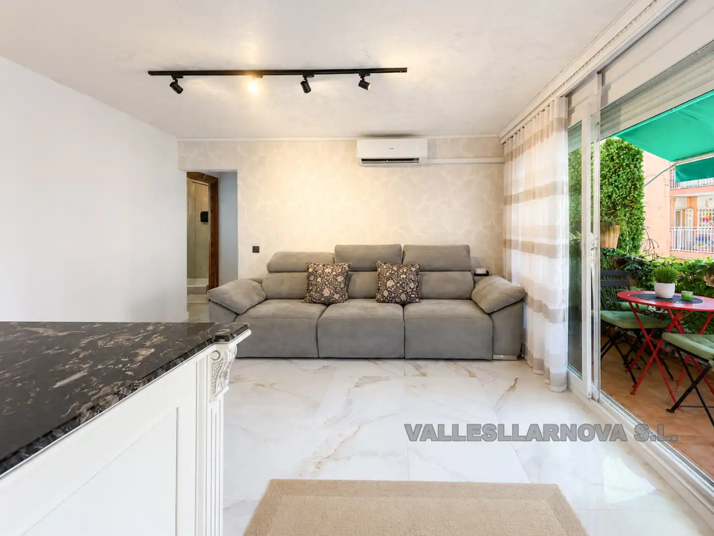 Sala d'estar de Pis en venda en Mollet del Vallès amb Aire condicionat, Parquet i Balcó