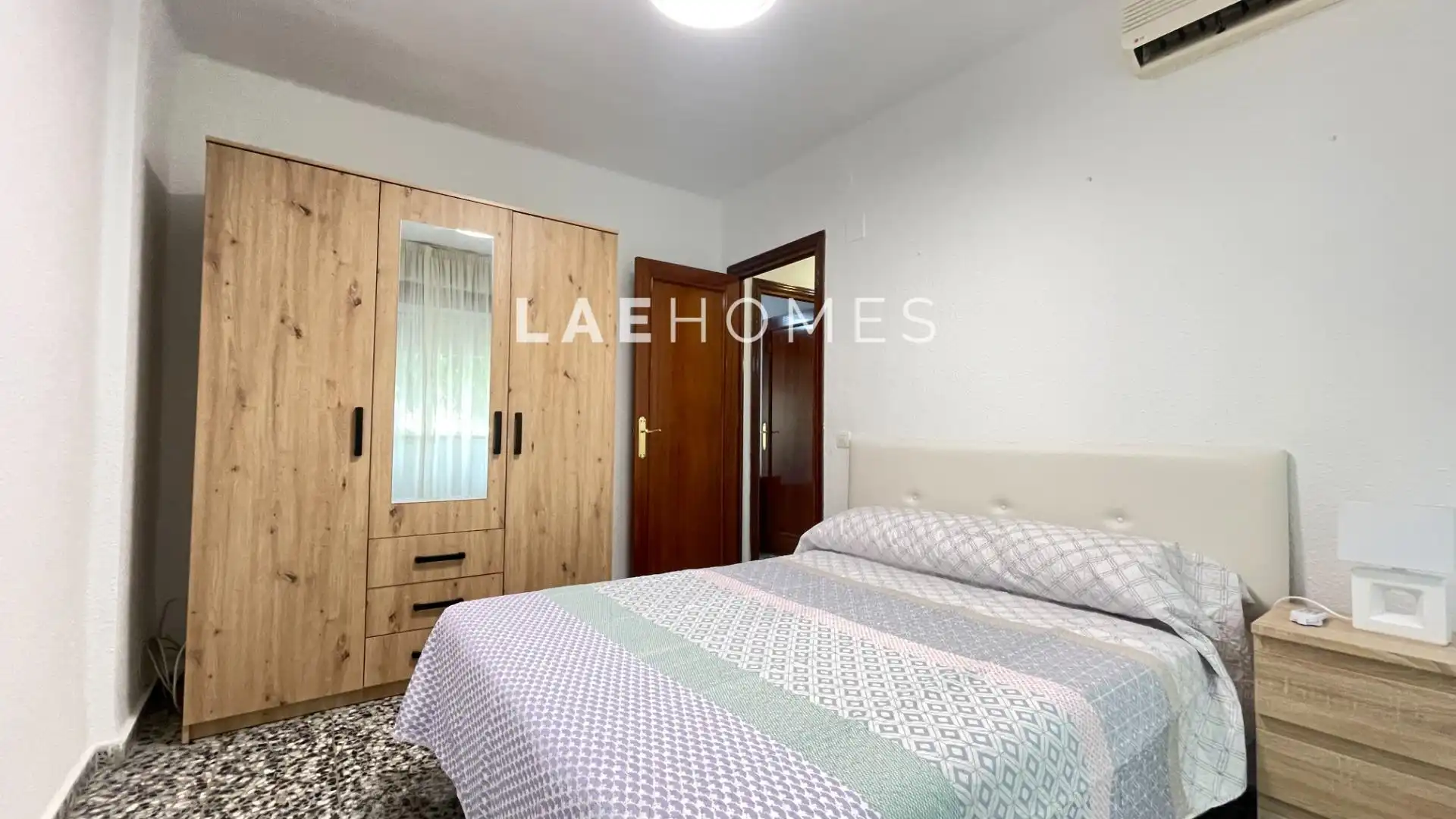 Schlafzimmer von Wohnung zur Miete in Málaga mit Klimaanlage, Heizung und Möbliert