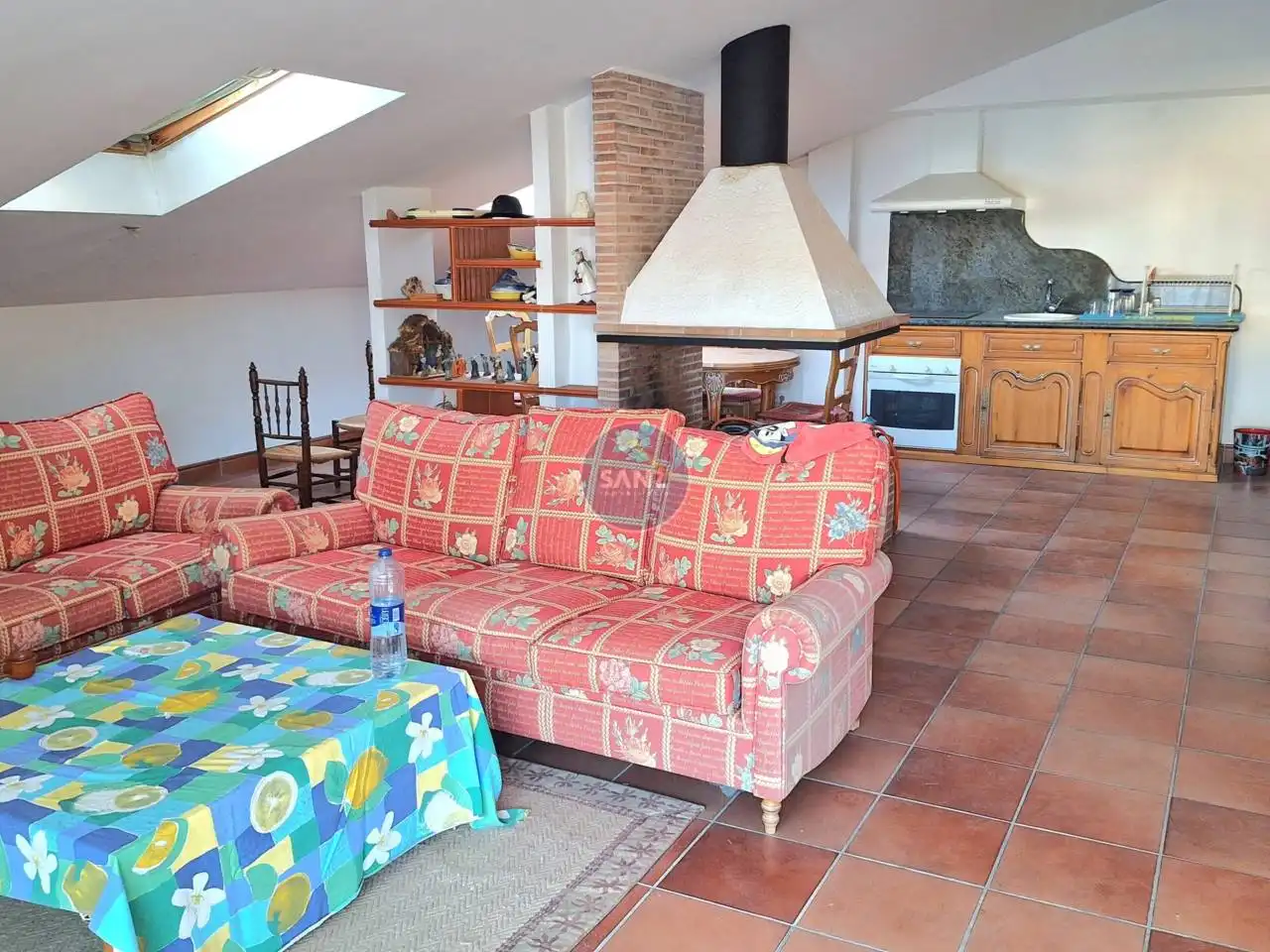 Sala de estar de Ático de alquiler en L'Olleria con Terraza