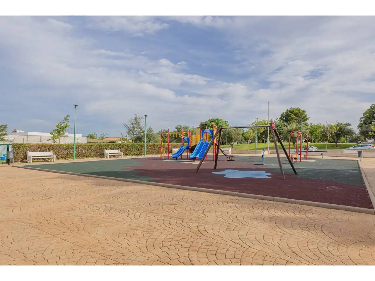 Parking of Detached homes for sale in La Pobla de Vallbona  with Air Conditioner, Heating and Private garden