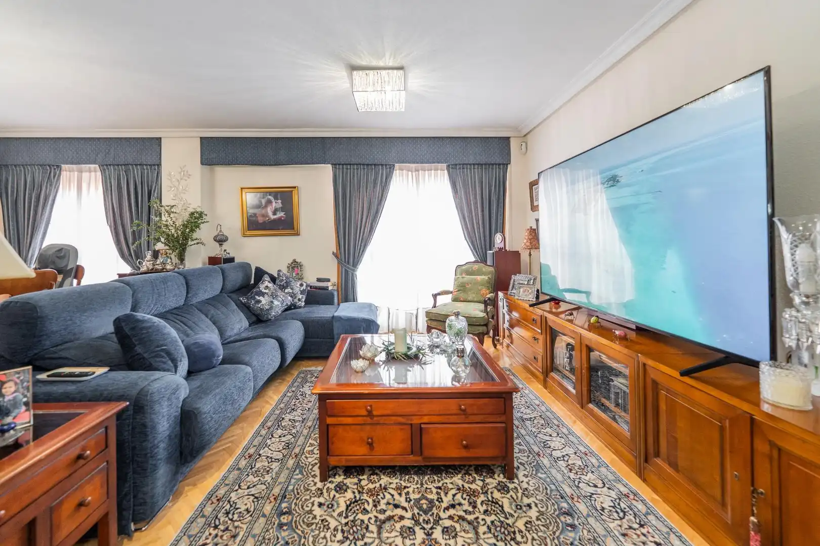 Sala d'estar de Àtic en venda en San Sebastián de los Reyes amb Aire condicionat, Calefacció i Parquet