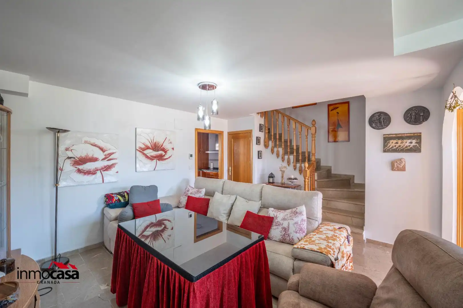 Sala d'estar de Casa adosada en venda en Armilla amb Aire condicionat, Calefacció i Jardí privat