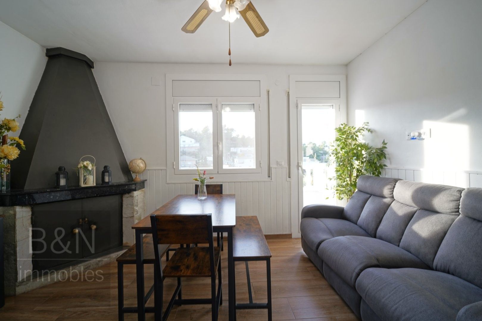 Sala d'estar de Casa o xalet en venda en Vacarisses amb Aire condicionat i Terrassa