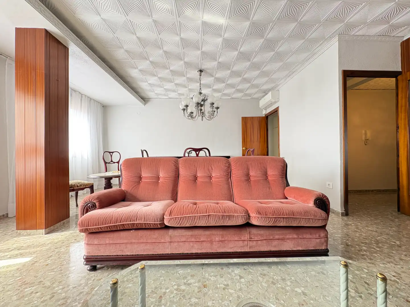 Sala d'estar de Pis de lloguer en Castellón de la Plana / Castelló de la Plana amb Aire condicionat, Moblat i Forn