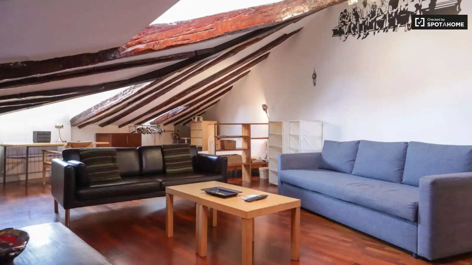 Sala d'estar de Apartament per a compartir en  Madrid Capital amb Aire condicionat, Calefacció i Terrassa