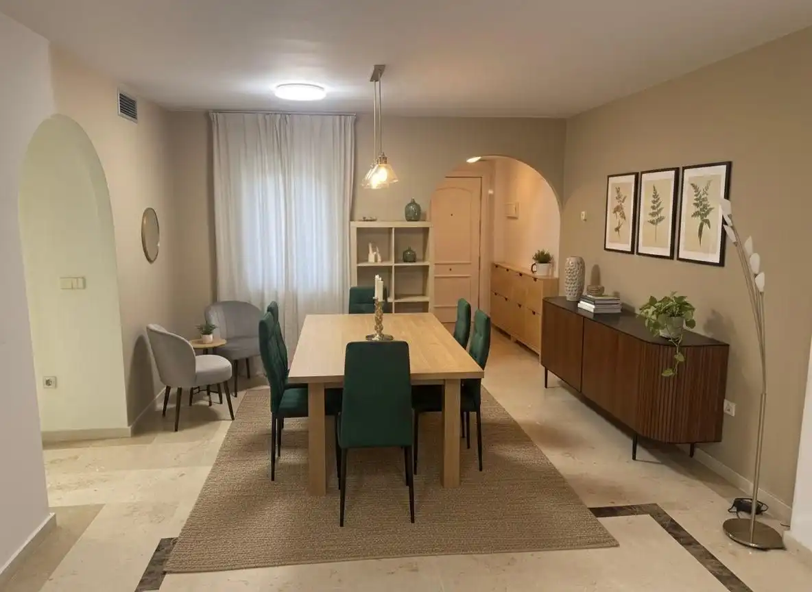 Menjador de Apartament de lloguer en Marbella amb Aire condicionat, Calefacció i Terrassa