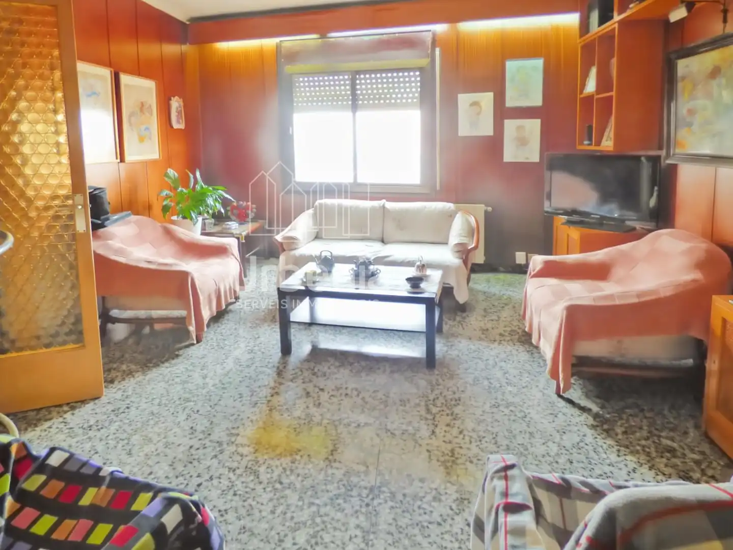 Sala de estar de Piso en venta en Mataró con Calefacción, Terraza y Amueblado
