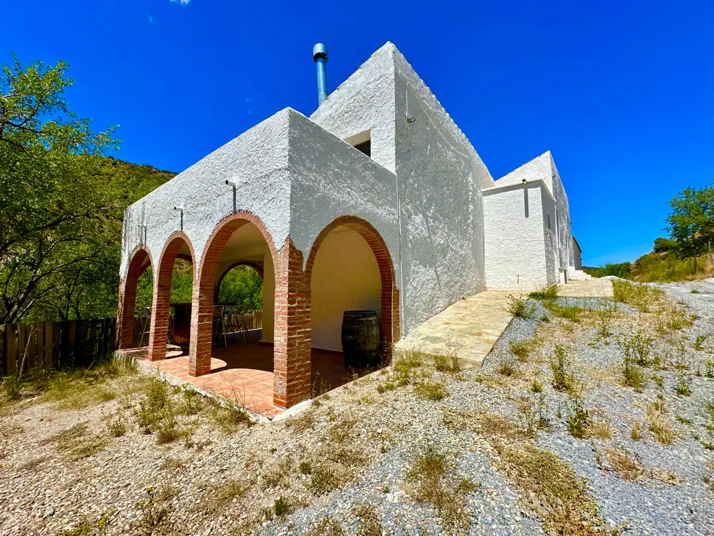 Vista exterior de Finca rústica en venda en Sierro amb Aire condicionat, Calefacció i Jardí privat