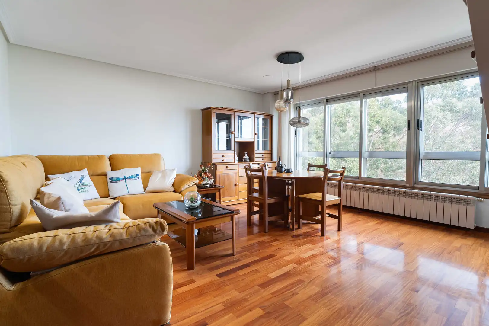 Living room of Duplexes for sale in A Coruña Capital   with Heating and Parquet flooring