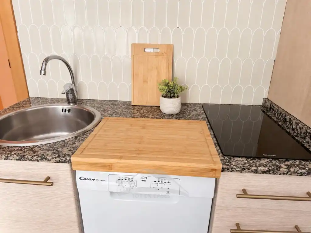 Kitchen of Apartments for sale in L'Ametlla de Mar   with Air Conditioner, Private garden and Terrace