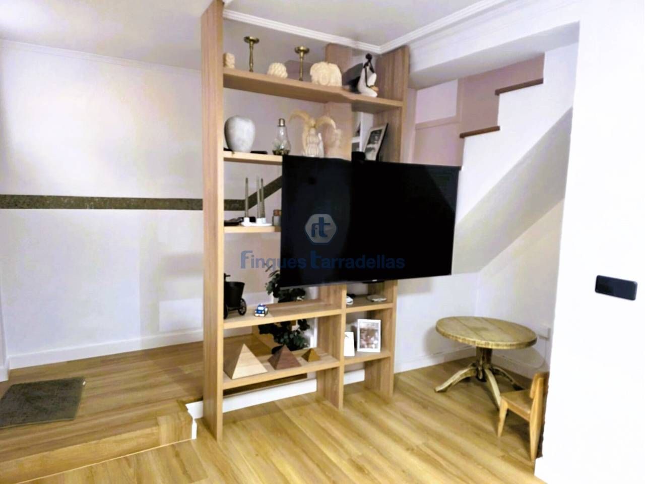 Wohnzimmer von Einfamilien-Reihenhaus zum Verkauf in Blanes mit Heizung, Parkett und Terrasse