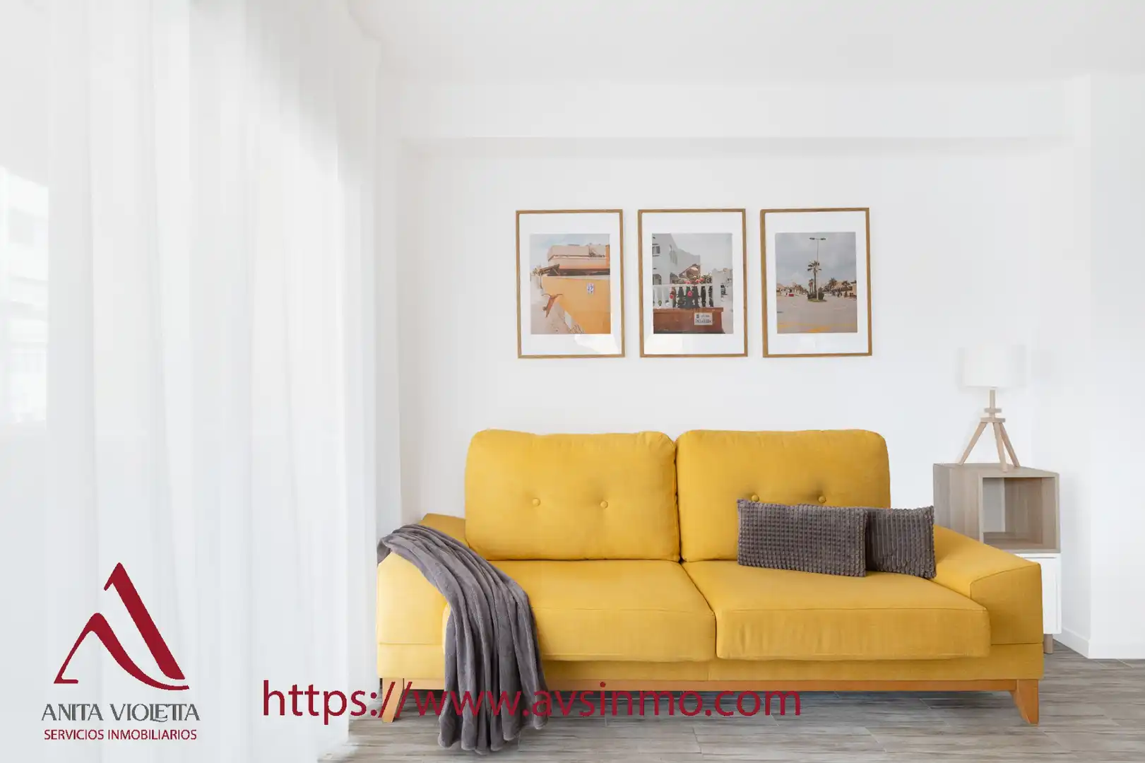 Sala de estar de Apartamento de alquiler en Torrevieja con Aire acondicionado, Amueblado y Lavadora
