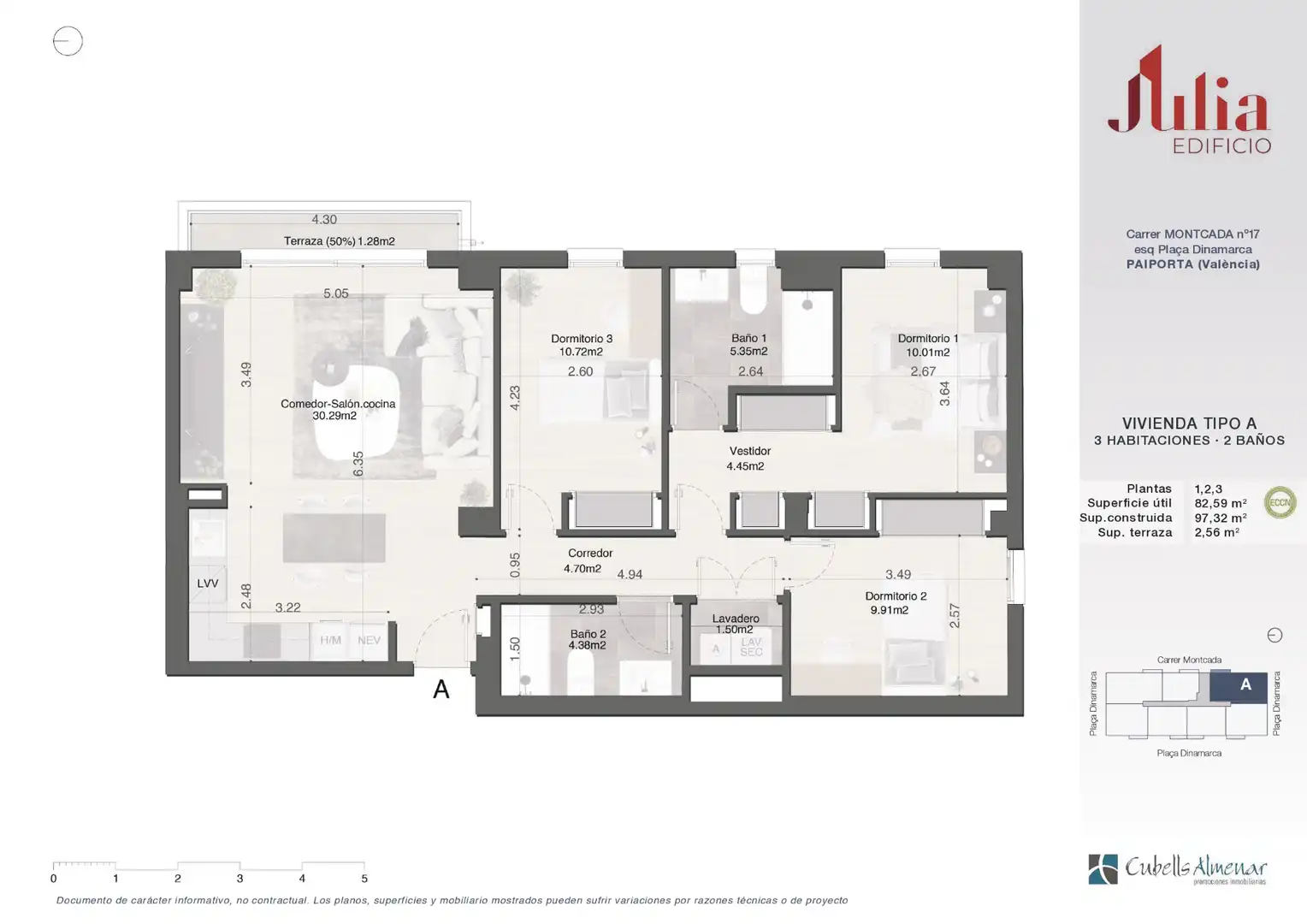 Appartement neuf avec terrasse à vendre à Carrer Montcada 19