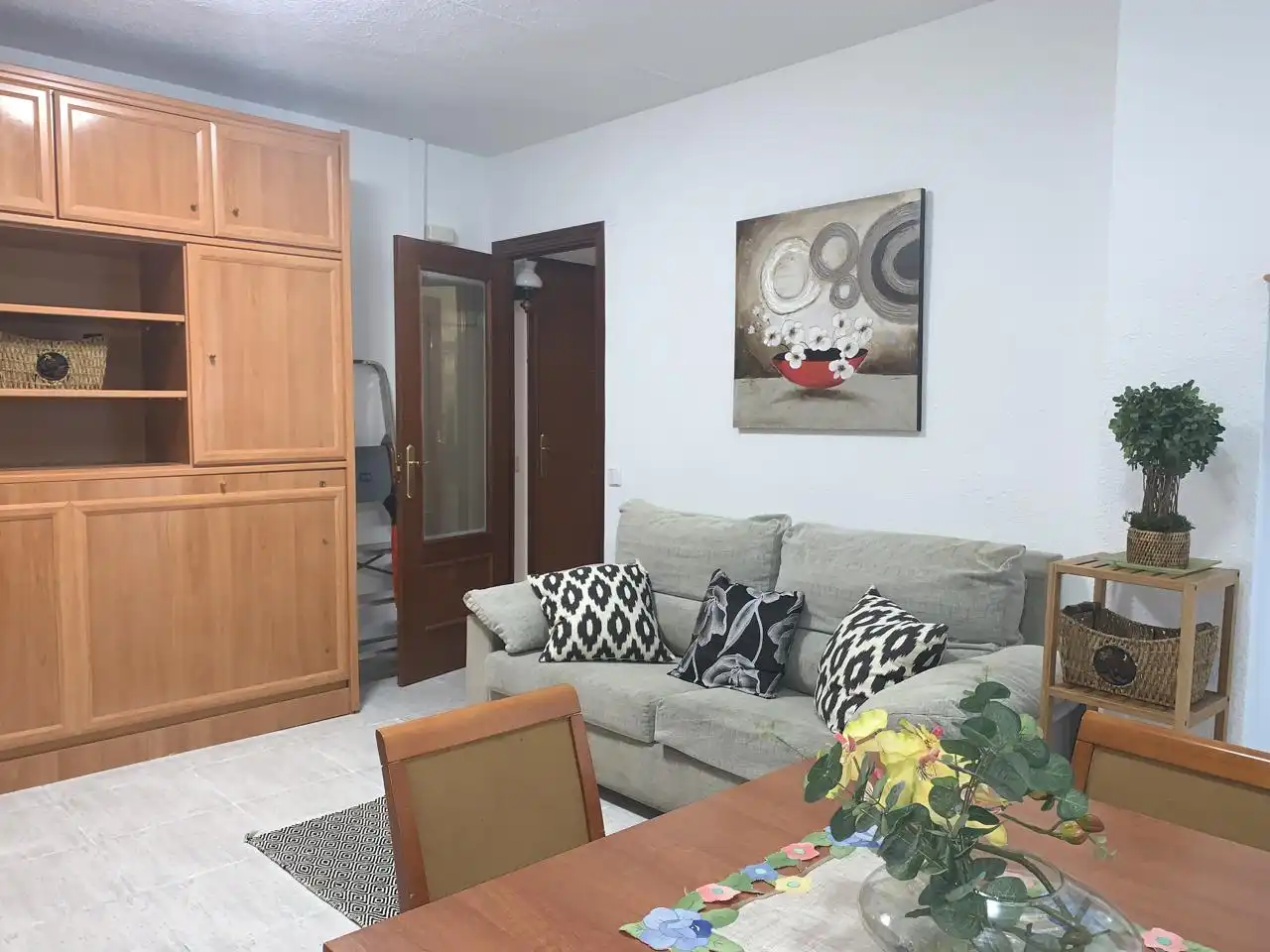 Sala d'estar de Planta baixa de lloguer en Madrid amb Calefacció i Moblat