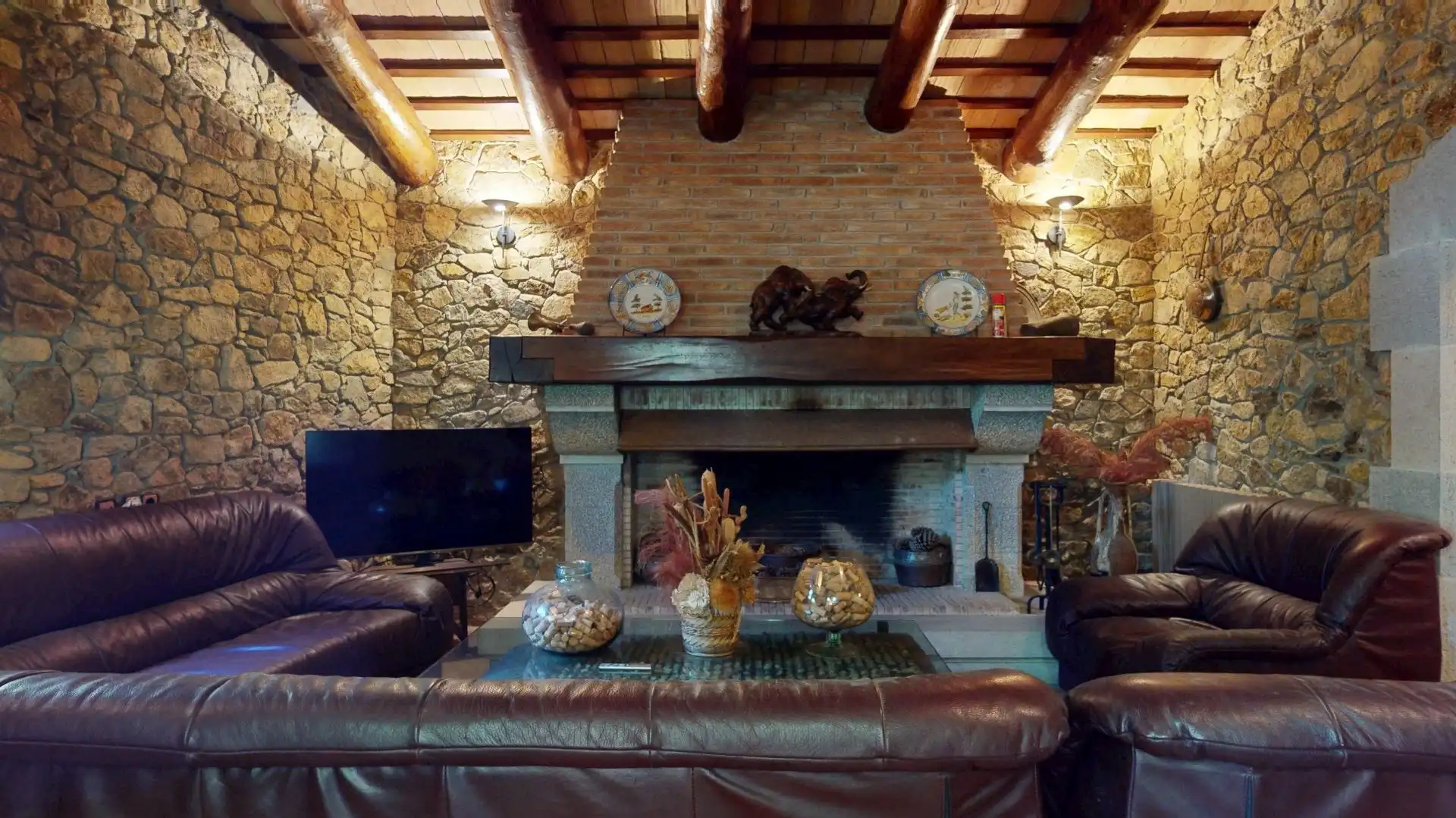 Sala de estar de Casa o chalet en venta en Santa Cristina d'Aro con Calefacción, Jardín privado y Terraza