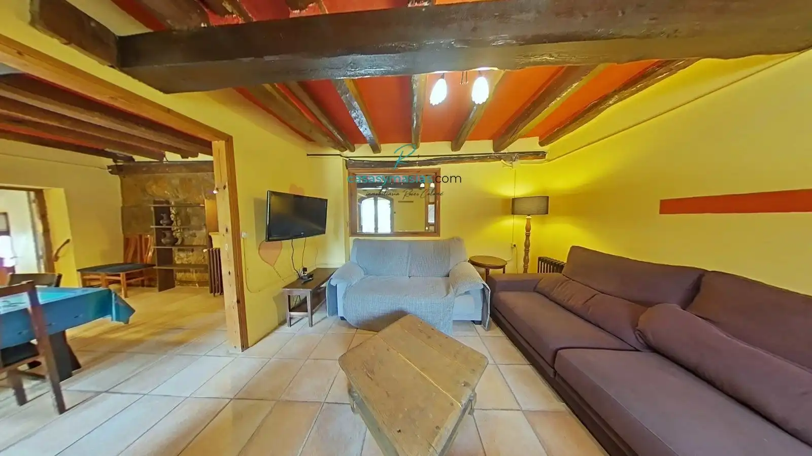 Sala d'estar de Finca rústica en venda en Sant Martí Sarroca amb Calefacció, Jardí privat i Parquet