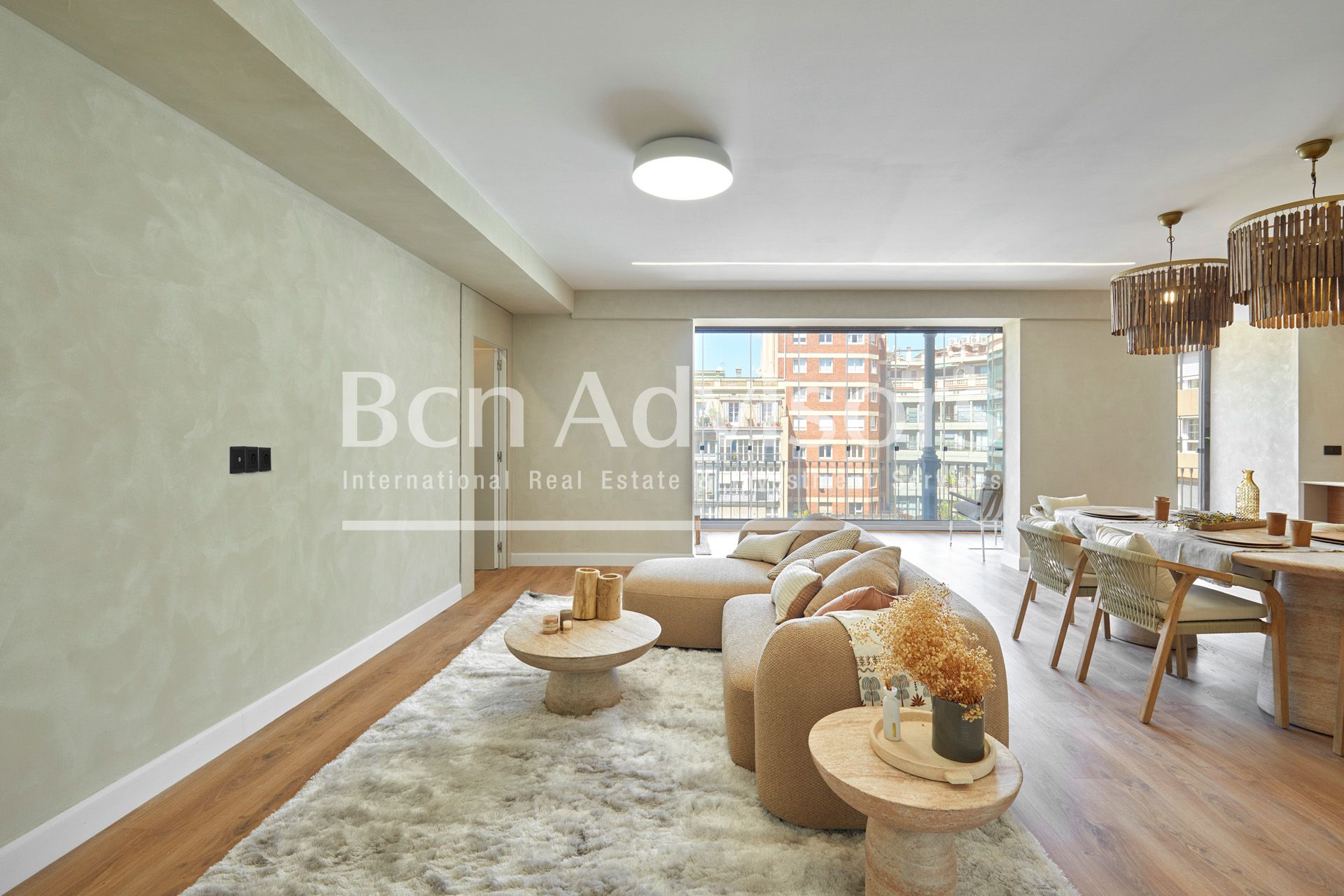 Living room of Flat for sale in  Barcelona Capital  with Air Conditioner, Heating and Parquet flooring