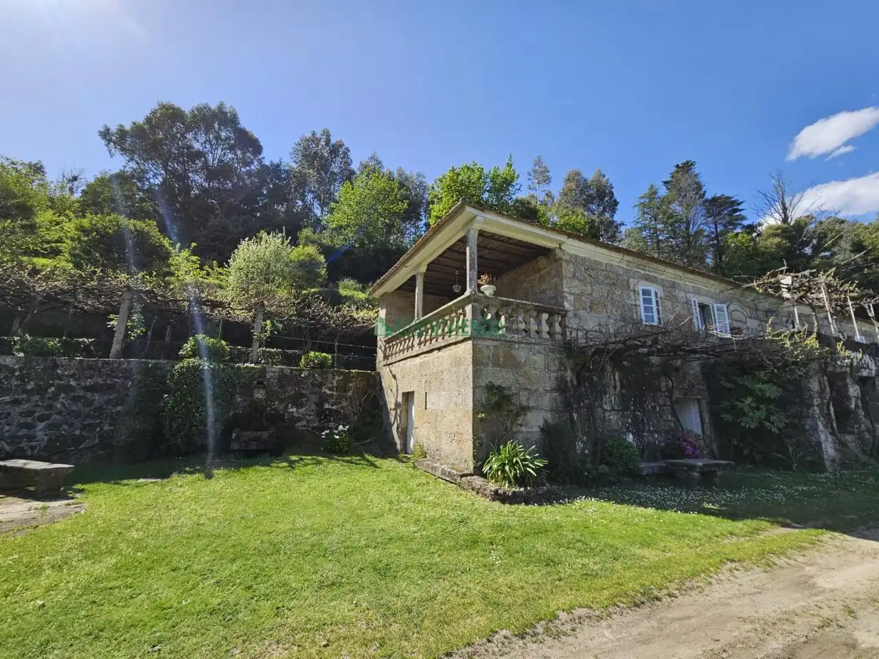 Vista exterior de Finca rústica en venta en A Cañiza   con Calefacción, Jardín privado y Terraza