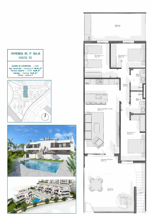 Bungalow with terrace for sale in Las Salinas, imagen 16
