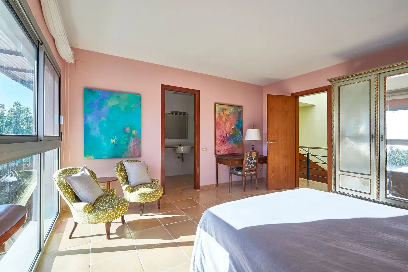 Schlafzimmer von Haus oder Chalet zum Verkauf in Premià de Dalt mit Klimaanlage, Heizung und Privatgarten