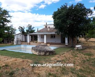 Jardí de Finca rústica en venda en Caspe amb Aire condicionat i Piscina