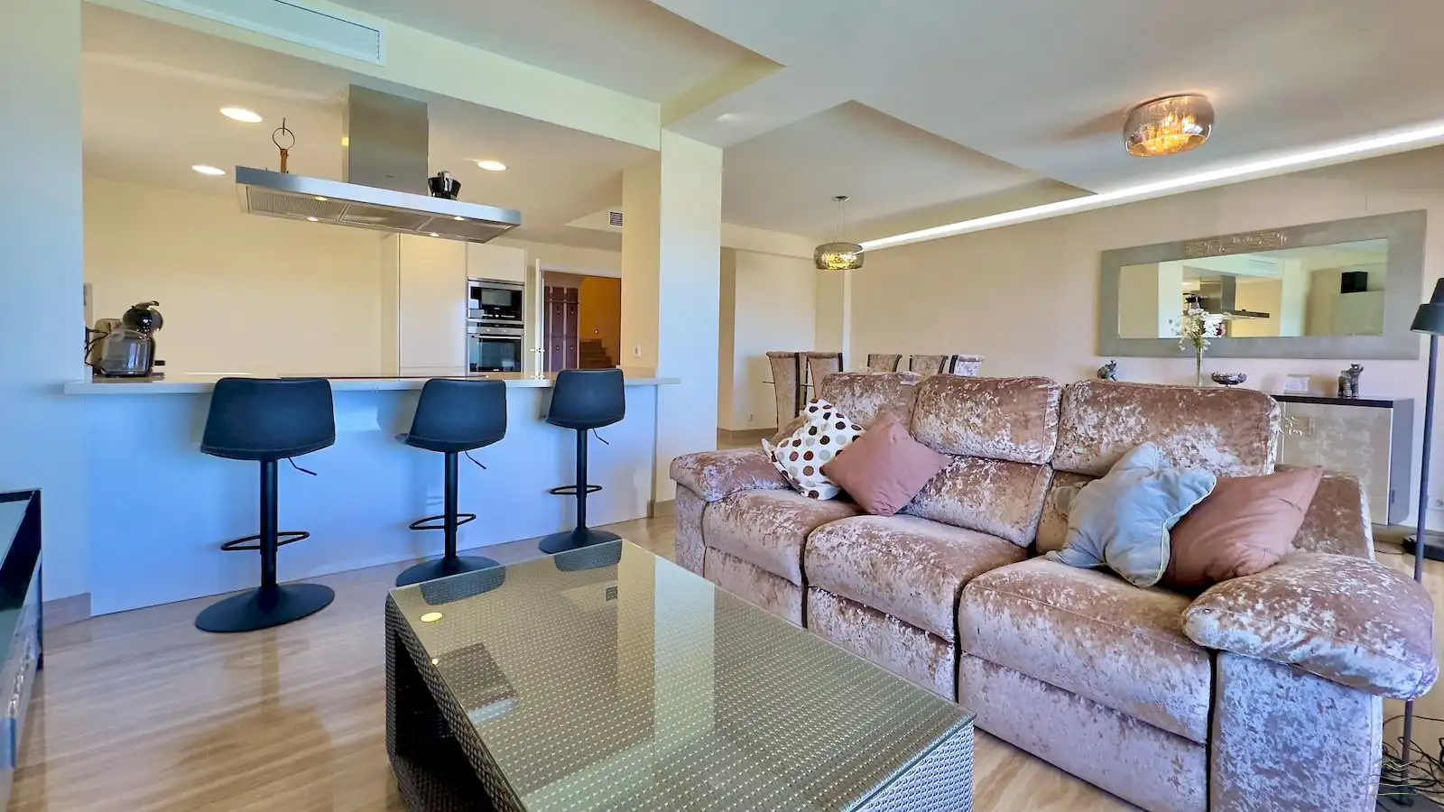 Sala d'estar de Apartament en venda en Jávea / Xàbia amb Aire condicionat, Calefacció i Jardí privat
