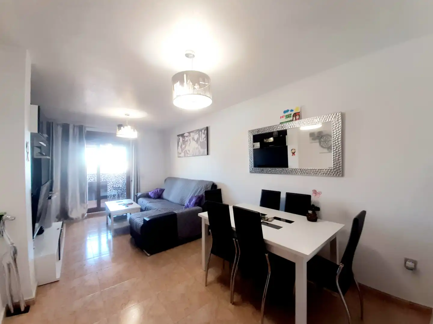Wohnzimmer von Dachboden zum Verkauf in Archena mit Klimaanlage, Heizung und Terrasse
