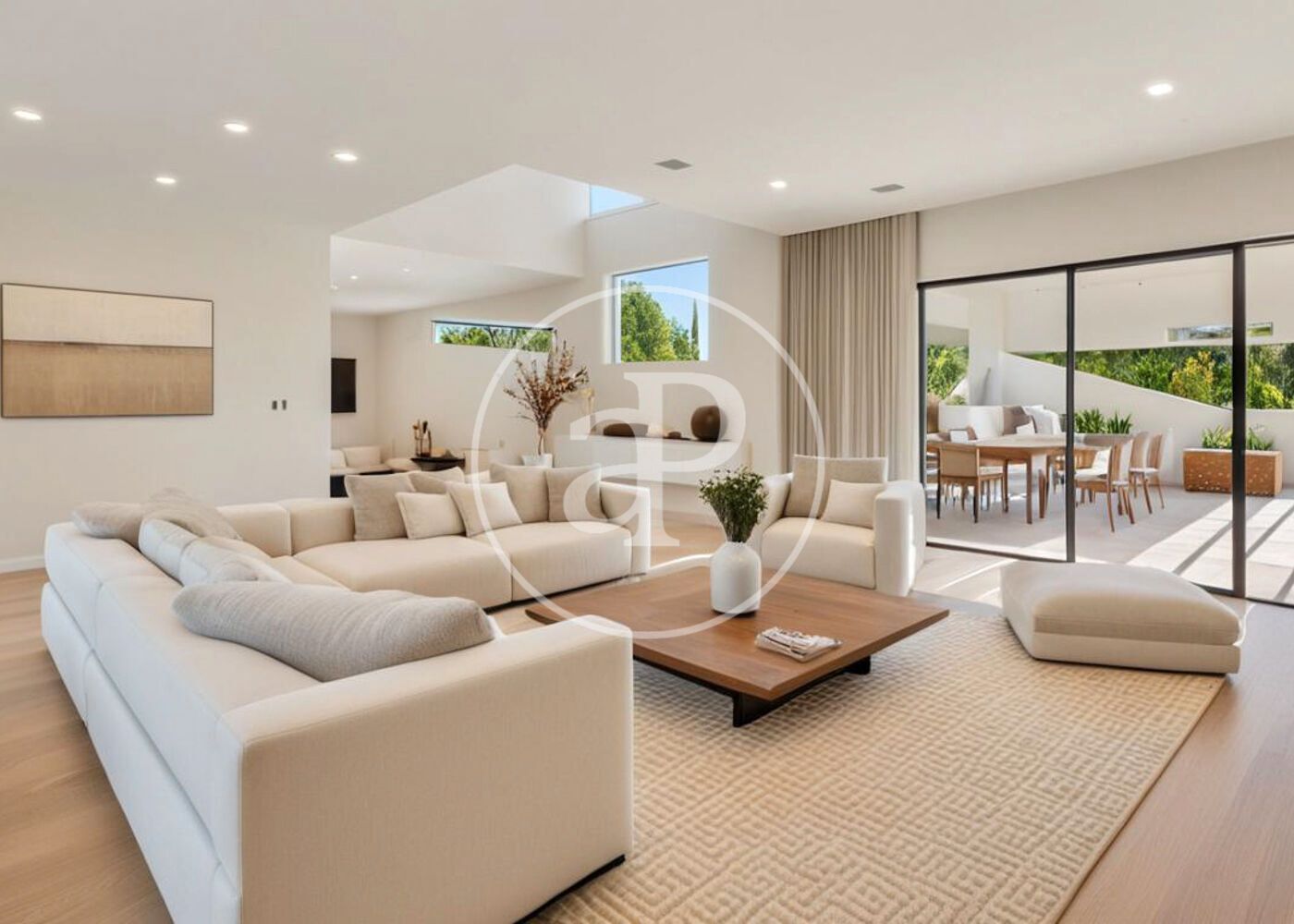 Sala de estar de Casa o chalet en venta en Sant Cugat del Vallès con Aire acondicionado, Calefacción y Jardín privado